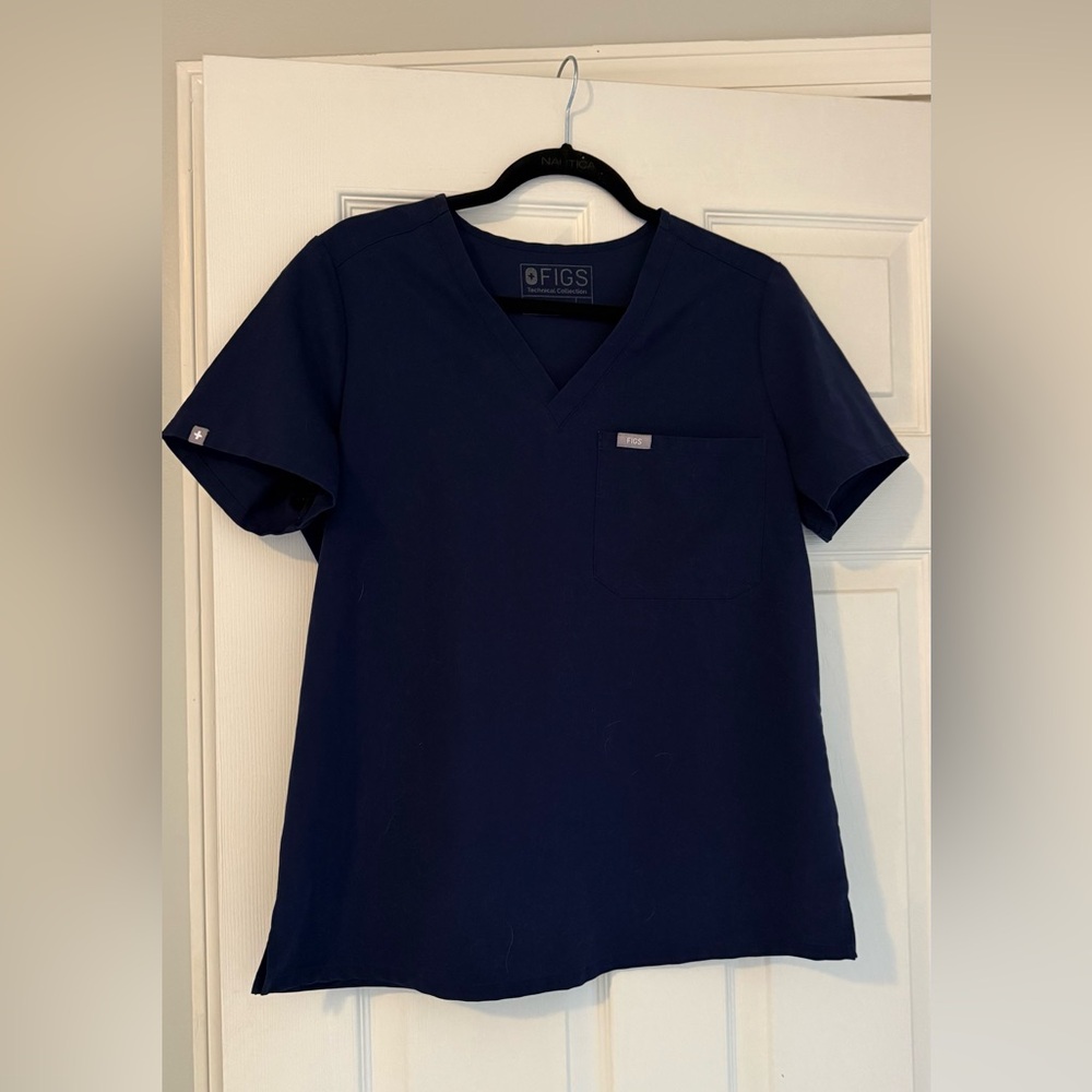 Figs Technical Collection Dark Blue Scrub Top